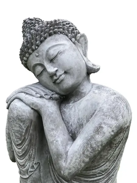Artikelbild 5 des Artikels “Rahman - Buddha entspannt, auf einem Bein, 65cm H | Steinguss “